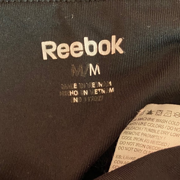 Black Reebok Capri Work Out Leggings - Picture 5 of 6